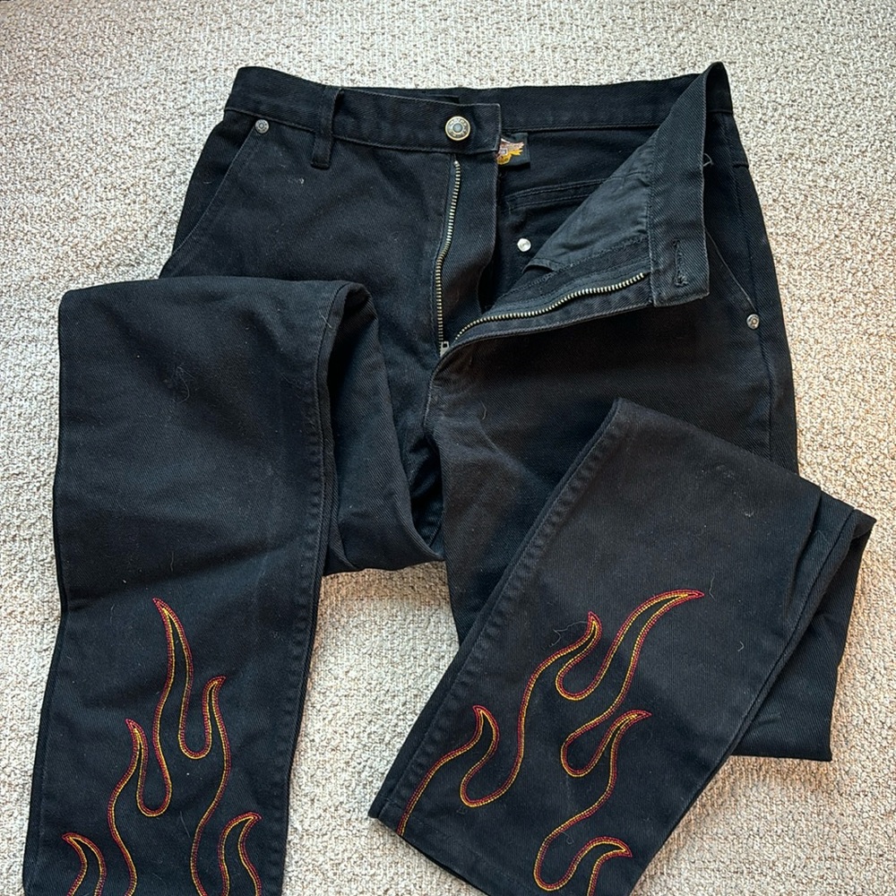 Harley Davidson embroidered jeans